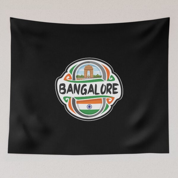 Item preview, Bangalore India Flag Badge Travel Souvenir Stamp designed and sold by TeeHome.