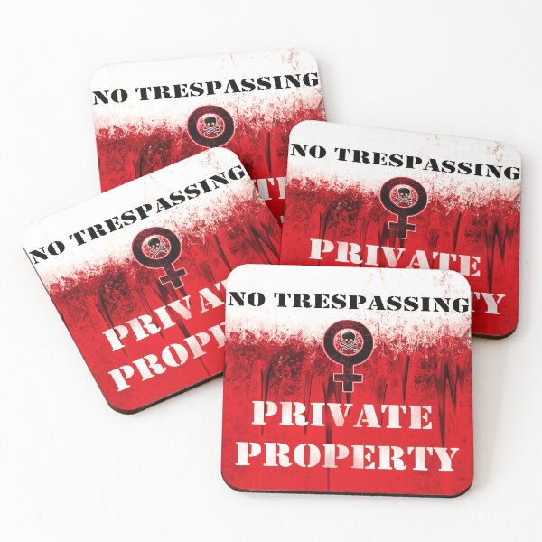 Item preview, Warning: Private Property Skull and Crossbones Female Symbol designed and sold by iduzarts.