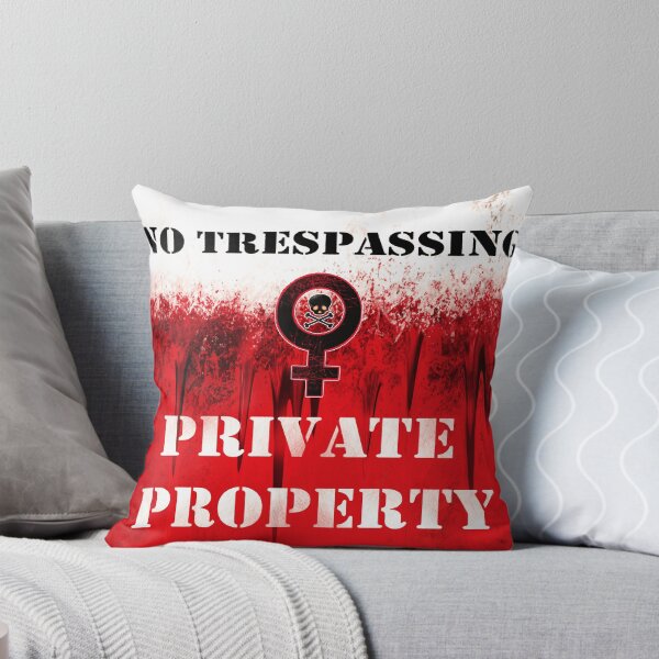 Item preview, Warning: Private Property Skull and Crossbones Female Symbol designed and sold by iduzarts.