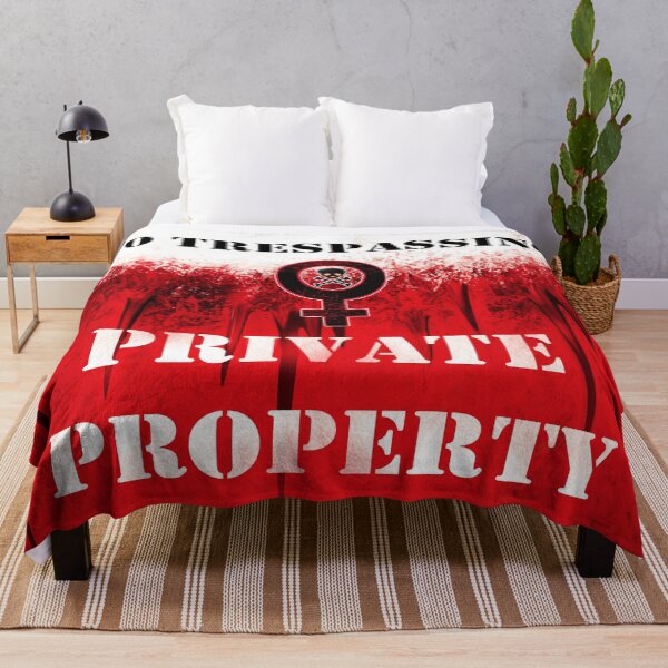 Item preview, Warning: Private Property Skull and Crossbones Female Symbol designed and sold by iduzarts.
