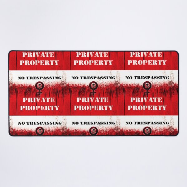 Item preview, Warning: Private Property Skull and Crossbones Female Symbol designed and sold by iduzarts.