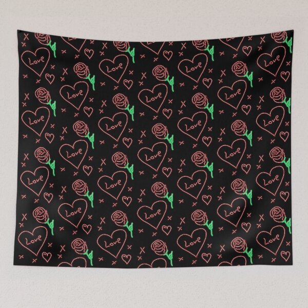Item preview, Neon love heart graffiti  designed and sold by ScarletPanda.