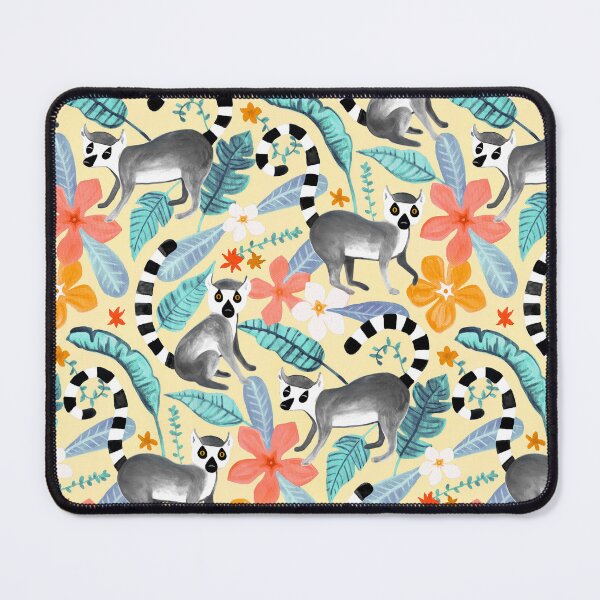 Item preview, Gouache Lemur Land on Cream  designed and sold by TigaTiga.