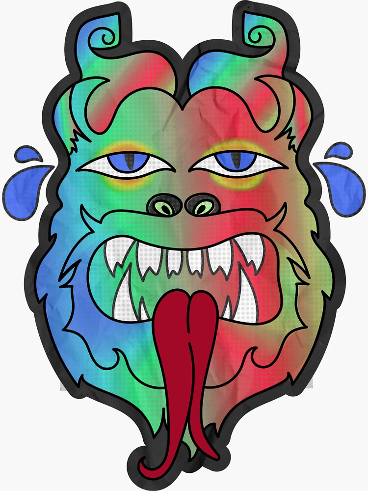 Stoned monster Sticker for Sale by Amjadoxe