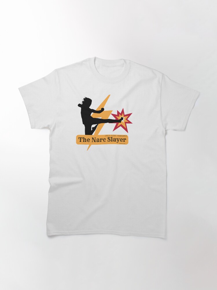 Thumbnail 2 of 7, Classic T-Shirt, The Narc Fighter - Retro movie Kung fu style theme designed and sold by Heal with Sumit.