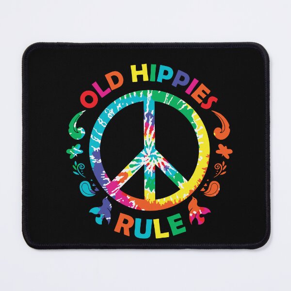Artikelvorschau, Alte Hippies-Regel mit buntem Friedenszeichen entworfen und verkauft von The-Funny-Shop.