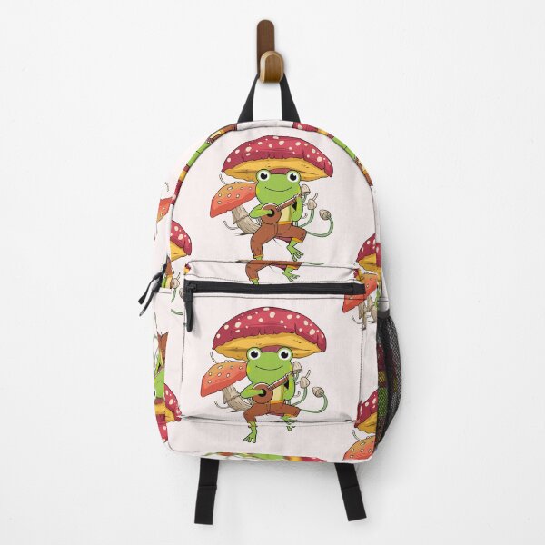 Item preview, Cottagecore Aesthetic Frog Playing Banjo Mushroom Cute designed and sold by EIMgraphic.