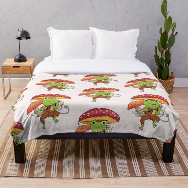 Artikelvorschau, Cottagecore Aesthetic Frog Playing Banjo Mushroom Cute entworfen und verkauft von EIMgraphic.