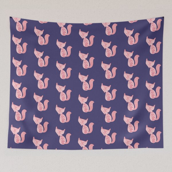 Artikelvorschau, Pink als Folk Fox entworfen und verkauft von Kay Whittaker Design.
