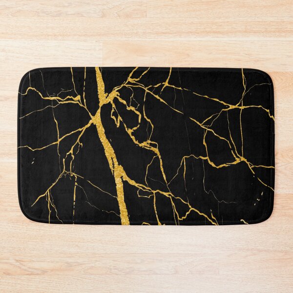 Item preview, Soft Black Marble Texture With Golden Lines 76 designed and sold by aprajoos.