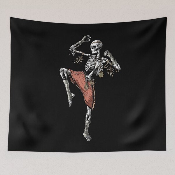 Item preview, Skeleton Muay Thai Fighter designed and sold by underheaven.