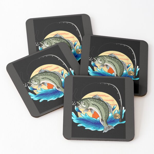 Item preview, perch sunset fishing retro Art Board Print designed and sold by yeleytonesf.