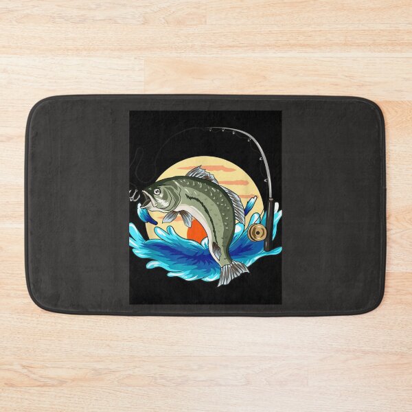 Item preview, perch sunset fishing retro Art Board Print designed and sold by yeleytonesf.