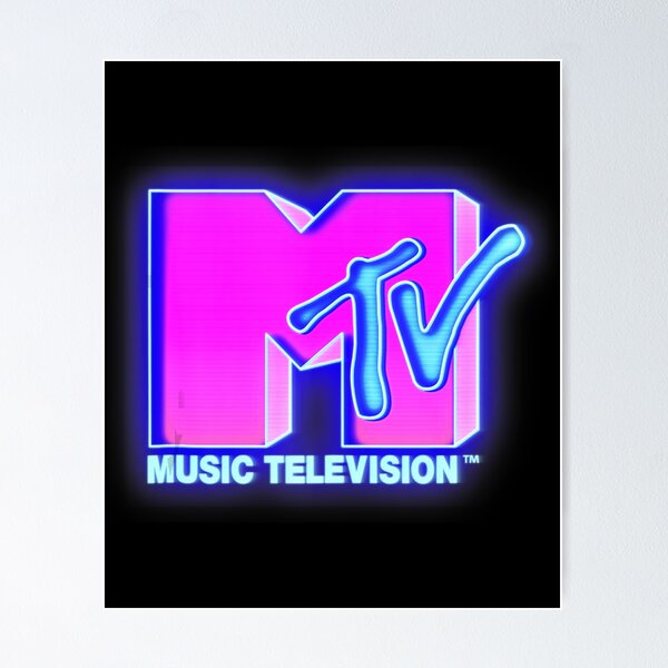 Artikel-Vorschau von MTV Bright Neon Glow Logo Retro, designt und verkauft von energeticcrow76.