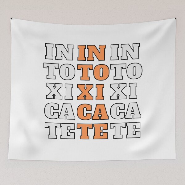 Item preview, Intoxicate Typography Orange Vertical Lettering designed and sold by Digitalme Designs.