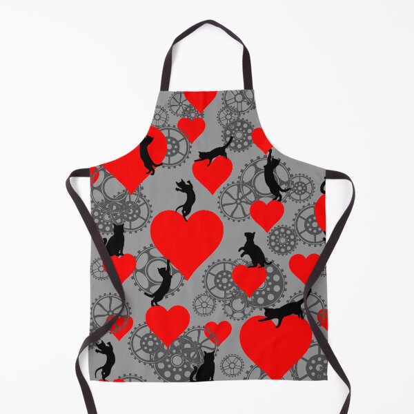 Item preview, steampunk with red hearths and black cats designed and sold by FVO-italydesign.