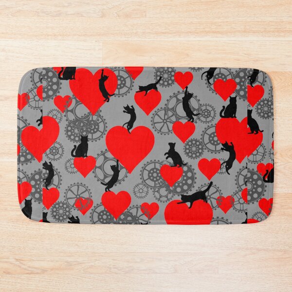 Item preview, steampunk with red hearths and black cats  designed and sold by FVO-italydesign.