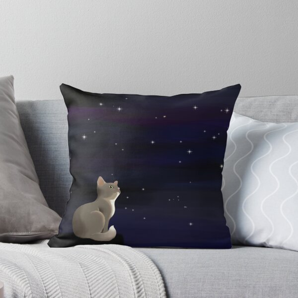 Aperçu de l'œuvre Chat sous le ciel nocturne créée et vendue par HanaSky Studio.