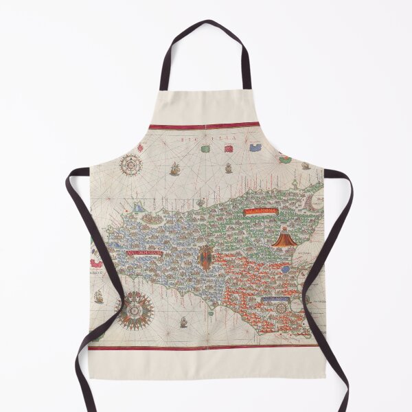 Item preview, Sicilia Italia - Sicily Italy - Ancient Manuscript Atlas - 1587 Vintage Map designed and sold by Vintage-TM.