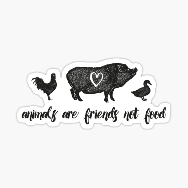 Vista previa del artículo con la obra «vegano - los animales son amigos», diseñado y vendido por artillia.