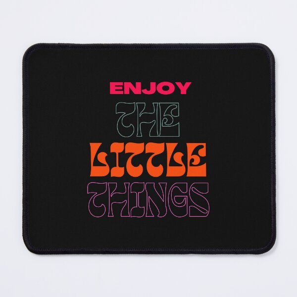 Item preview, ENJOY THE LITTLE THINGS . Motivational quote. Neon colours text typography. designed and sold by Featuring Lynn.