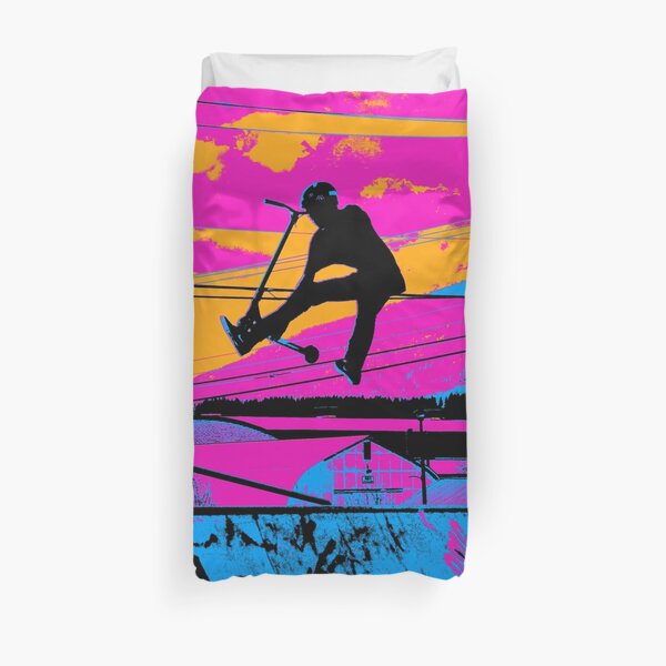 Let's Fly! - Stunt Scooter Duvet Cover