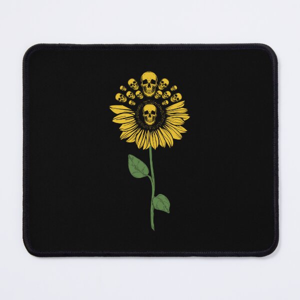 Item preview, Skulls on Sunflower Hippie Retro Groovy designed and sold by The-Funny-Shop.