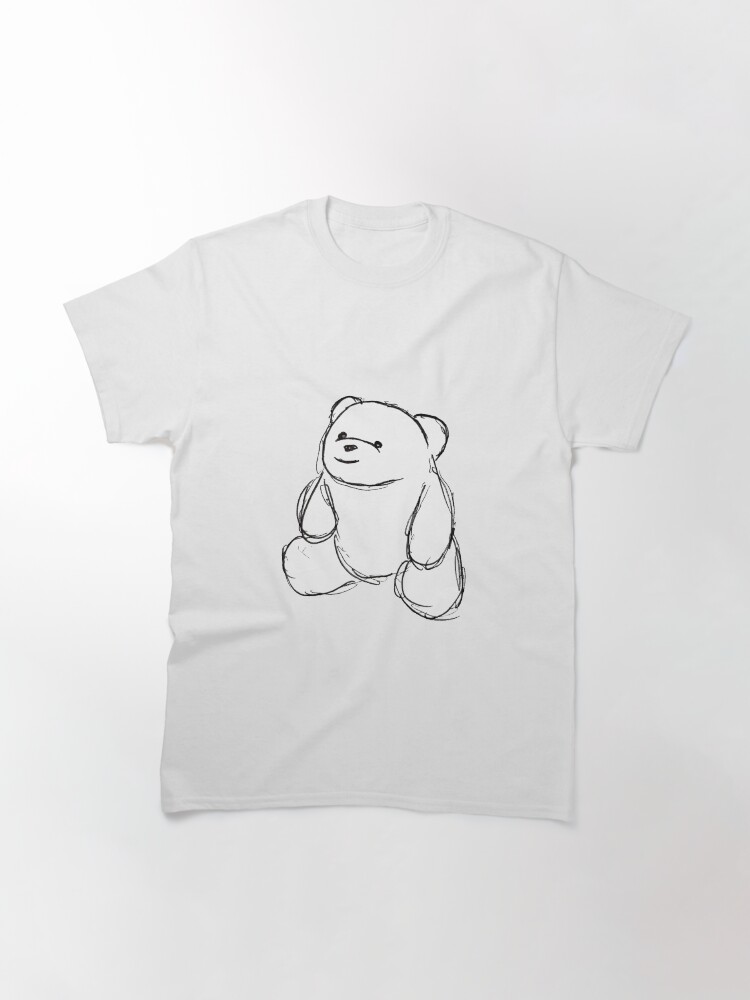 Thumbnail 3 of 7, Classic T-Shirt, Happy Smiley Bear Sketch Shirt designed and sold by SmileyBearArt.
