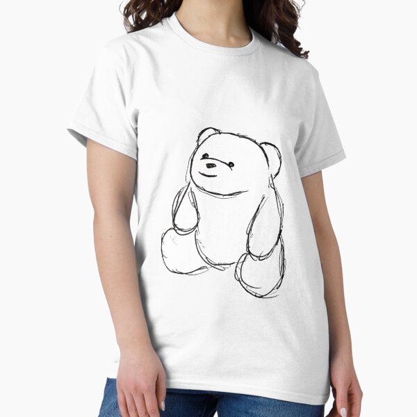 Vista previa del artículo con la obra «Camiseta con dibujo de oso sonriente feliz», diseñado y vendido por SmileyBearArt.