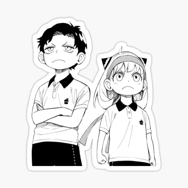 "Damian And Anya" Sticker for Sale by MangaMolly Redbubble
