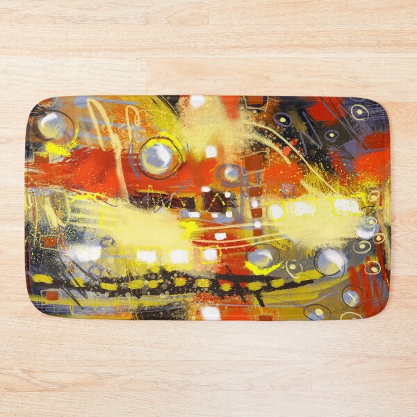 Item preview, Mystery red tower, creative digital abstract painting by Mikko Tyllinen designed and sold by Mikko Tyllinen.