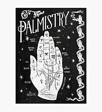 Palmistry // Hand Map Photographic Print