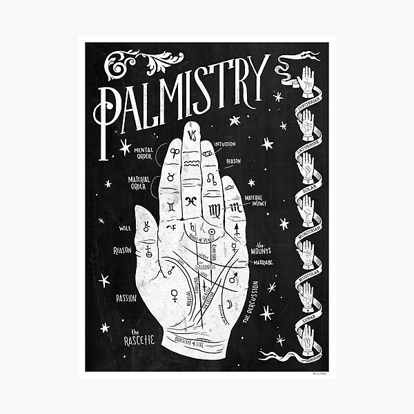 Item preview, Palmistry // Hand Map designed and sold by LITTLESISTERNC.