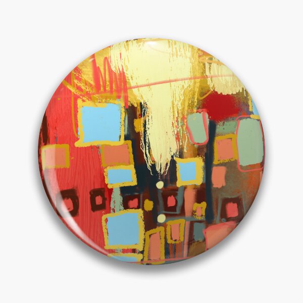 Item preview, Red city landscape, beautiful and colorful digital abstract painting by Mikko Tyllinen designed and sold by Mikko Tyllinen.