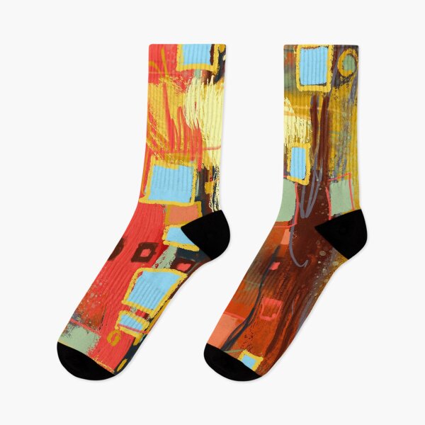 Item preview, Red city landscape, beautiful and colorful digital abstract painting by Mikko Tyllinen designed and sold by Mikko Tyllinen.