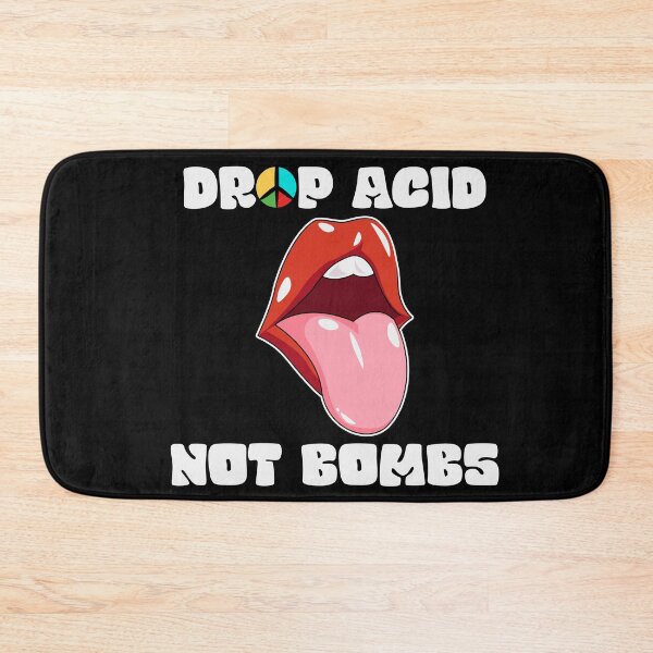 Item preview, Drop Acid Not Bombs Peace Sign Lips and Tongue designed and sold by The-Funny-Shop.