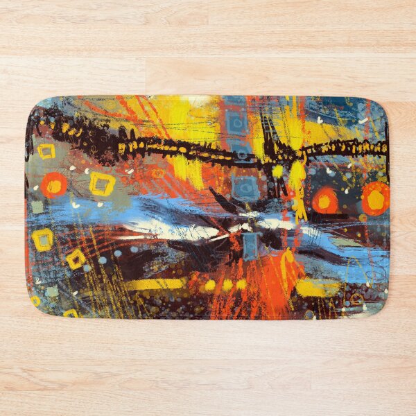 Item preview, Golden sunset, beautiful and colorful digital abstract painting by Mikko Tyllinen designed and sold by Mikko Tyllinen.