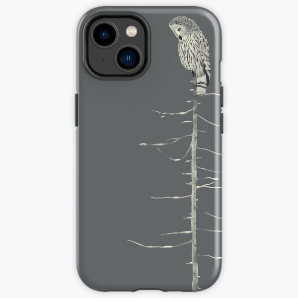 Great Gray Owl on dead pine tree iPhone Tough Case