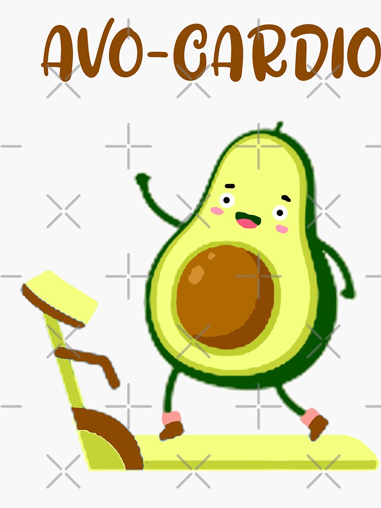 Avo Cardio Funny Food Puns Sticker For Sale By Rosi Store Redbubble 5072