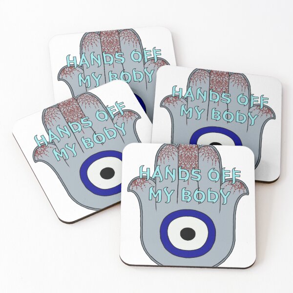 Item preview, "Hands Off My Body" Hamsa and Evil Eye  designed and sold by EinsteinEitan.
