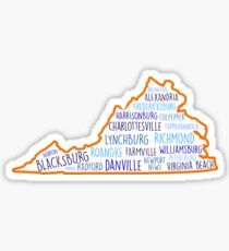 Virginia Cities State Sticker