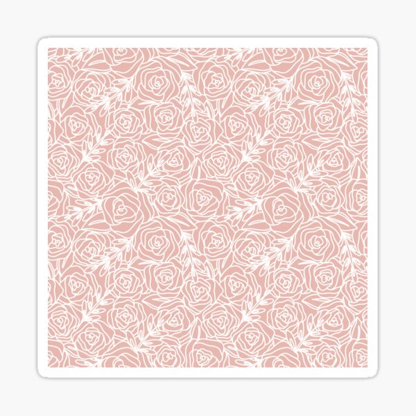 Item preview, Dusty pink roses line drawing designed and sold by EmilyDesignCo.