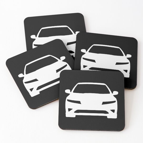 Item preview, Honda Civic 8th generation FK FN Civic white silhouette designed and sold by EdimDesign.