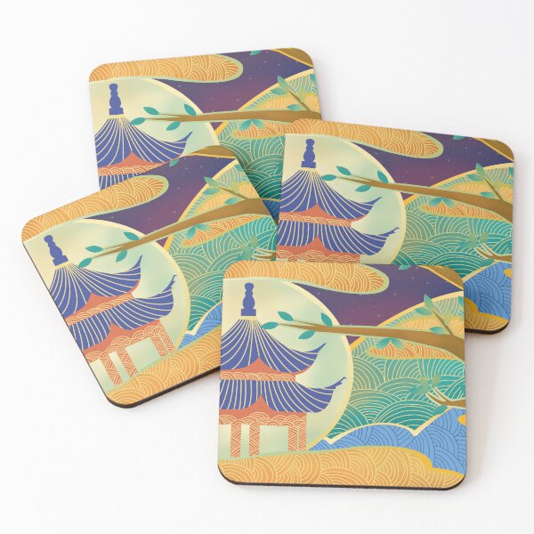 Item preview, Chinese Temple Art, Mosaic Art, Asian Retro Art designed and sold by MsLuciaStore.