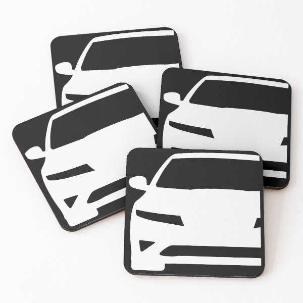 Item preview, Honda Civic 8th generation FK FN Civic white silhouette designed and sold by EdimDesign.