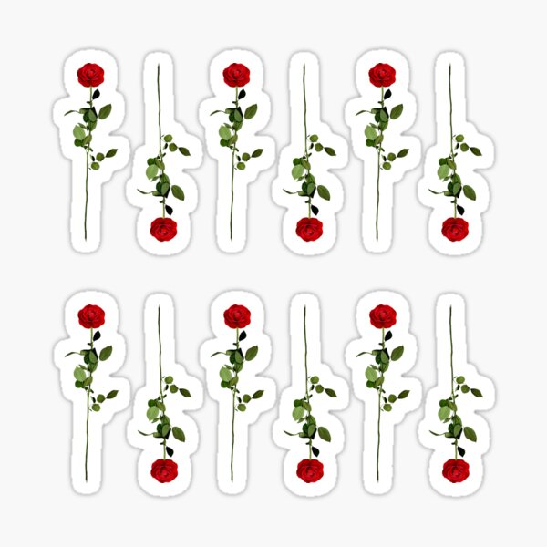 Item preview, One Dozen Red Roses Sticker Pack designed and sold by Caregiverology.