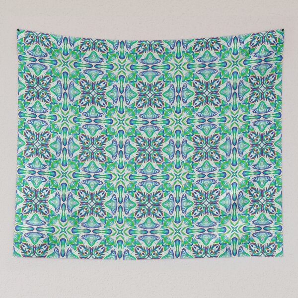 Item preview, Geometrical fractal art of rectangles and fixtures of parallel structures and saturated colors 80 designed and sold by Shape-And-Color.