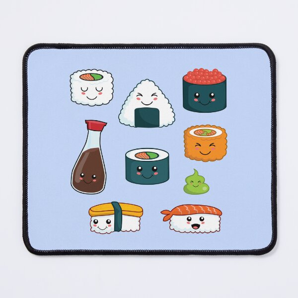 Item preview, Kawaii Sushi Blue designed and sold by Hixon House.