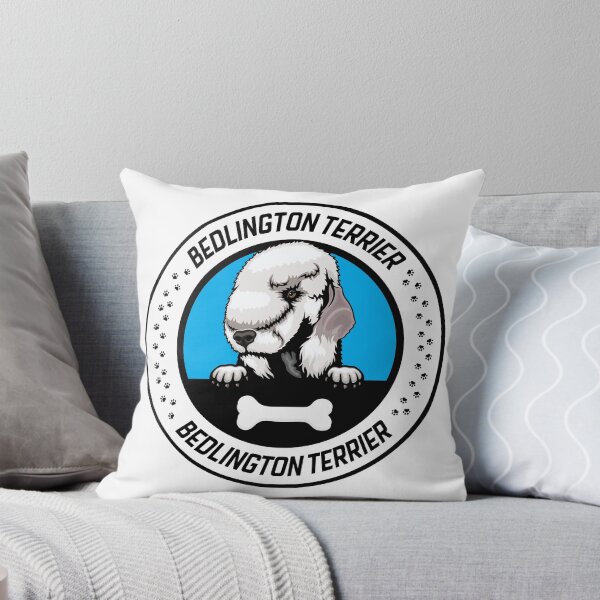 Item preview, Bedlington Terrier Peeking Badge designed and sold by KrisSidDesigns.