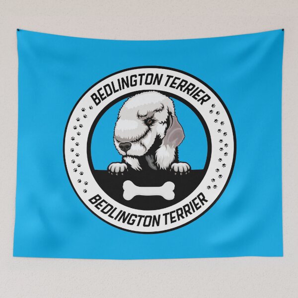 Item preview, Bedlington Terrier Peeking Badge designed and sold by KrisSidDesigns.